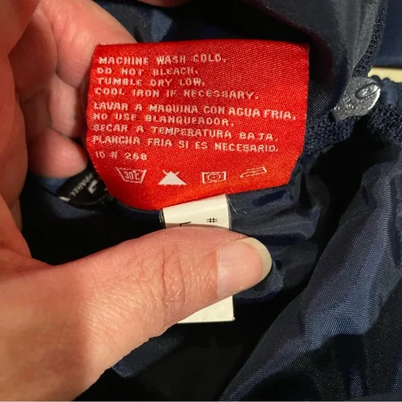 Denver Broncos Jacket Men’s Large Blue Vneck Pullover Spellout Stitched Logo - Picture 7 of 10